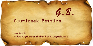 Gyuricsek Bettina névjegykártya