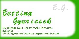 bettina gyuricsek business card